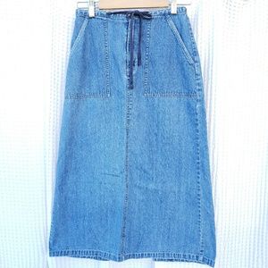 Eddie Bauer Midi jean skirt size Petite 2